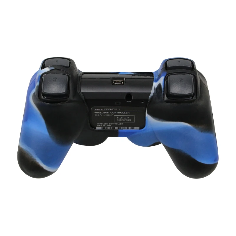 Силиконовый защитный чехол-накладка для PS3 контроллер гелевый чехол-накладка с 2 колпачками для джойстика