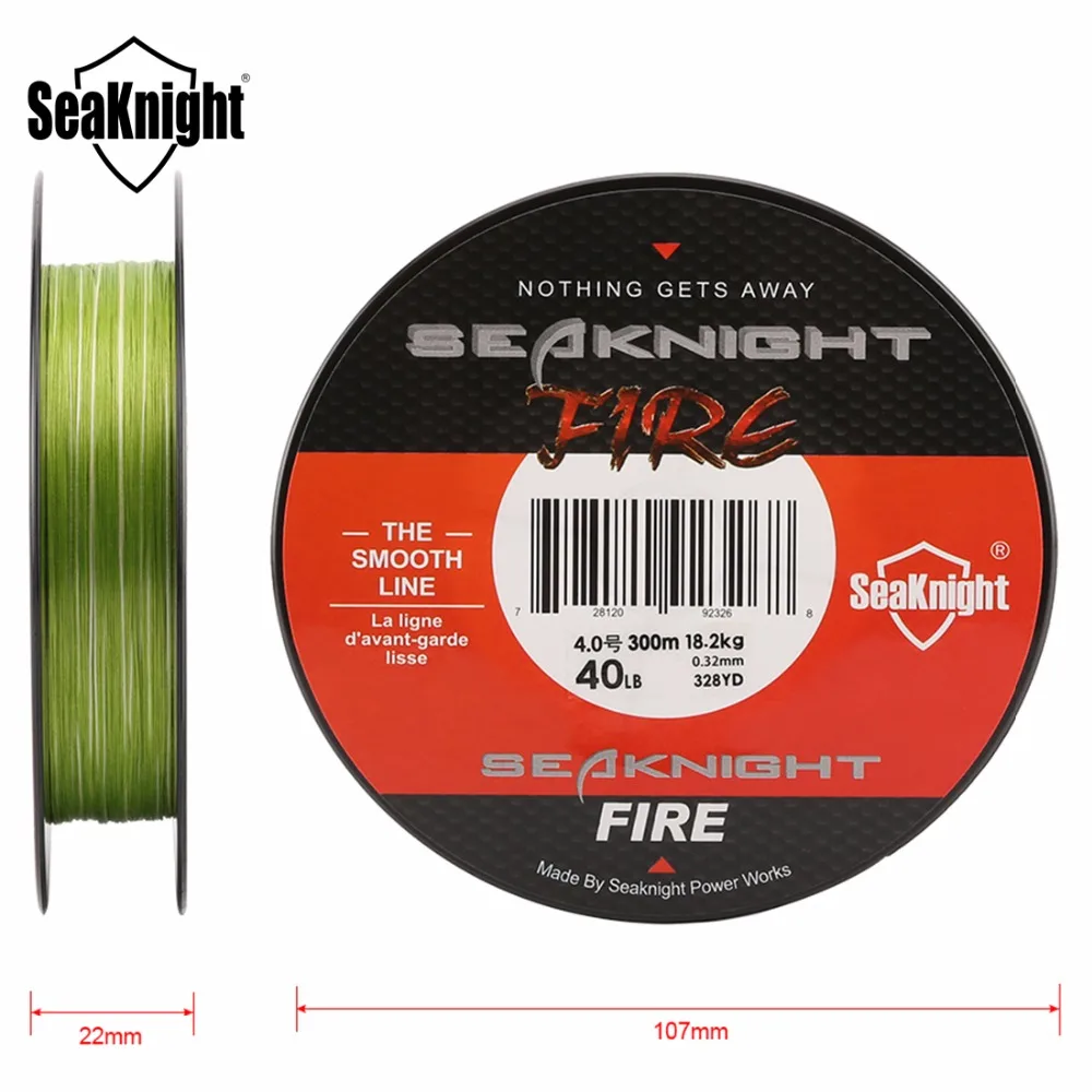 SeaKnight Fire Fishing Line 300 м гладкая супер ПЭ плавающая пресноводная соленая вода 6 40