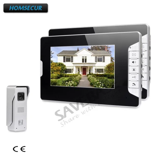 

HOMSECUR 7inch Wired Video Door Entry Phone Call System with User-friendly Design of Mute Mode+RU Logistics