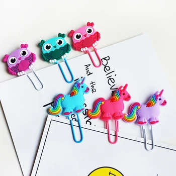 

Cute Creative Unicorn Owl Paper Clip Bookmark Promotional Gift Stationery School Office Supply Escolar Papelaria