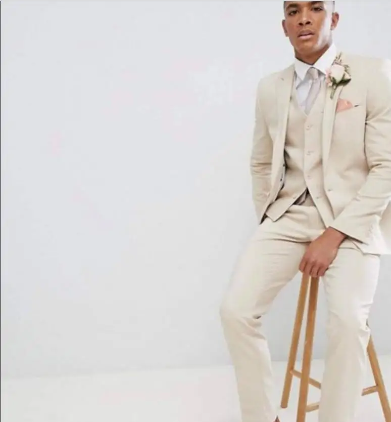 

Fashion (Jacket +Vest+Pant) Wedding Suits for Men Slim Fit 3 Pieces Men Suit Groom Tuxedos Groomsmen Wear