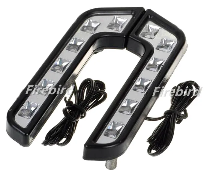 7 type 3W 2 cold white LED waterproof DRL daytime running lights DC12V car fog font