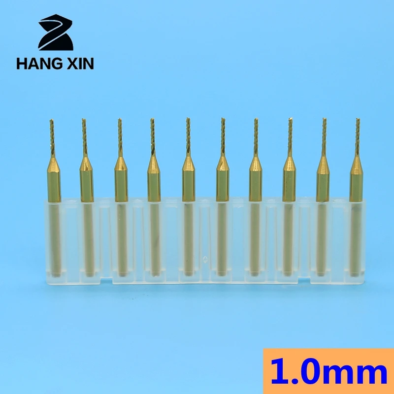 

1.0mm 1.1mm Titanium Milling Cutter 10PCSPCB Carbide Tool CNC Router Wood Bit Printed Circuit Board Corn End Milling Cutter