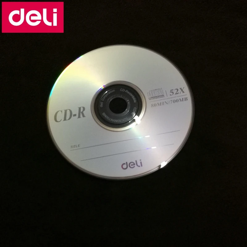 4 шт./лот Deli 3725 CD R пустые диски записываемый КОМПАКТНЫЙ ДИСК 700 Мб/80 мин/52x