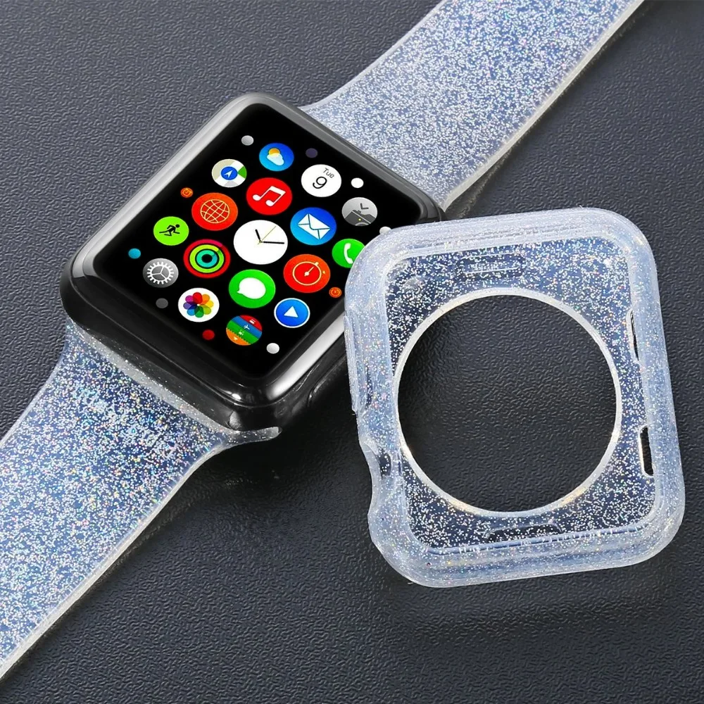 The Armour Glitter Silicone Case for Apple Watch