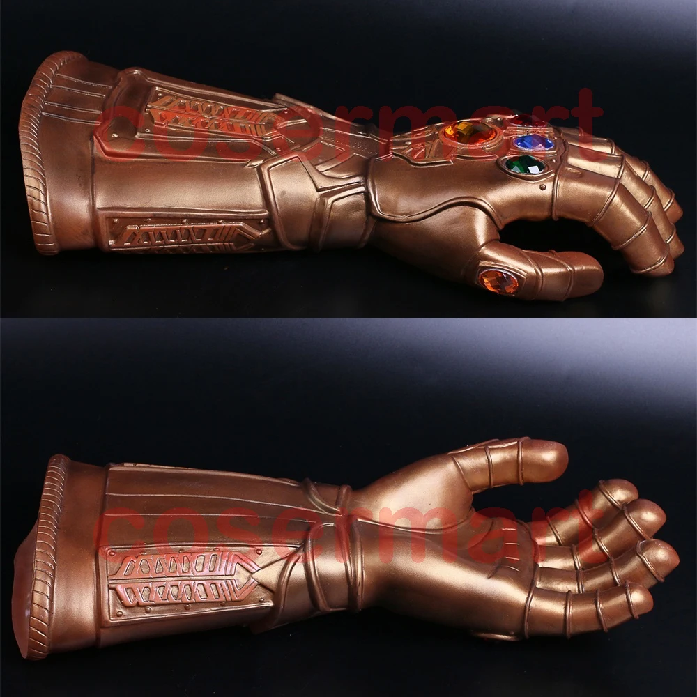Перчатки Таноса для косплея Infinity Gauntlet Avengers War золотые пусеты реквизит на Хэллоуин