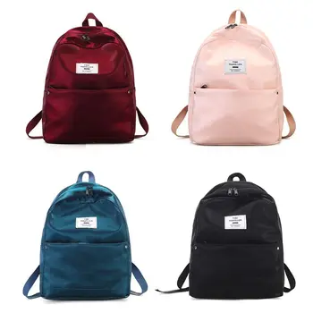 

Women's Girl Velvet Backpack Rucksack School Shoulder Bags Travel Bookbag Casual Daypack