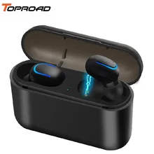 TOPROAD Mini TWS Bluetooth 5,0 Наушники Беспроводные водонепроницаемые стерео спортивные наушники гарнитура с внешним аккумулятором