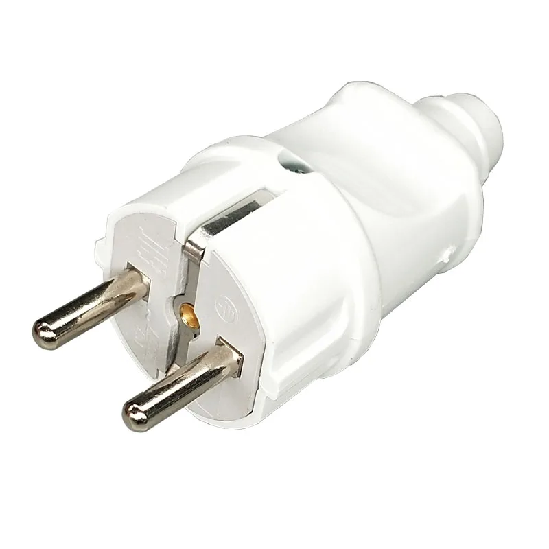 

Cable plug Electrical Plug For European Socket Converter White and Black Male plug Markel viko legrand Schneider livolo A101
