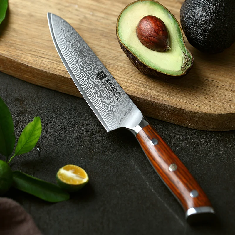  XINZUO 3PCS Kitchen Knife Set Damascus Stainless Steel Kitchen Knives Chef Utility Santoku Knife Ki - 32964939094