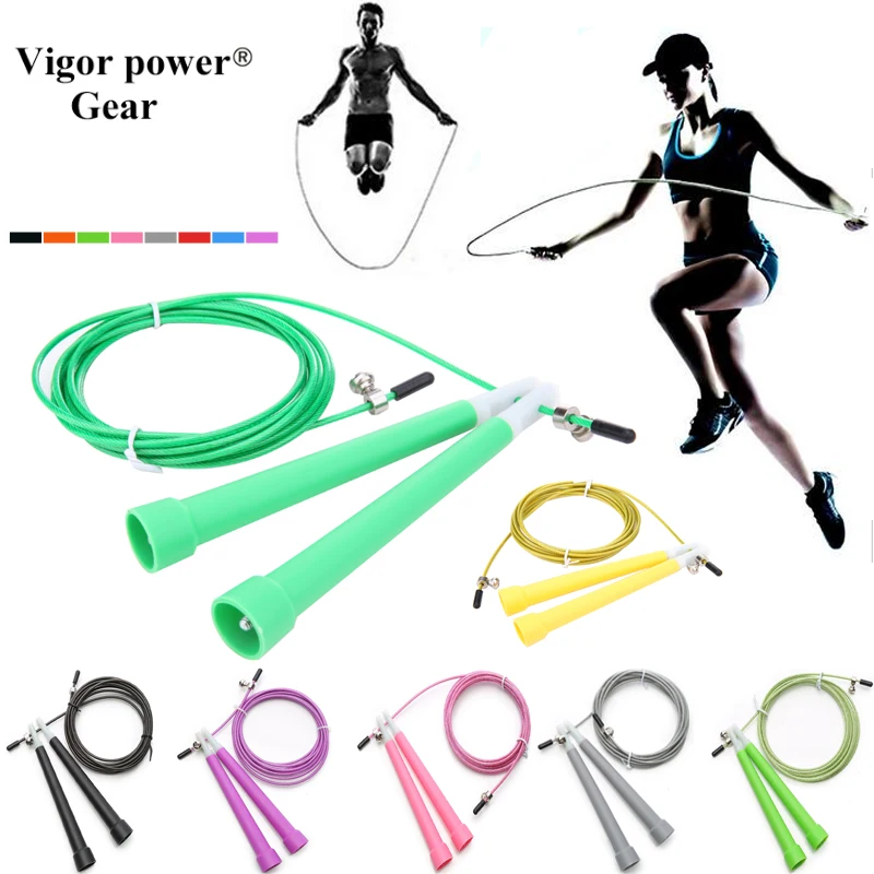 Vigor Power Gear Adjustable Fast Speed Jump Rope with 3 Meter Steel
