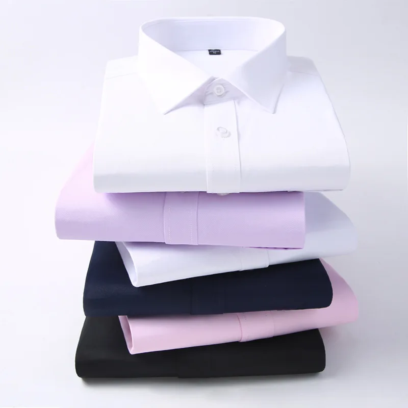 Men Long Sleeve Shirt 2019 Spring New Brand Solid Color Business Office Formal Men Dress Shirt Plus Size Male Shirt Chemise 7XL