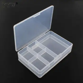 

Plastic Storage Box Transparent Rectangle Case Organizer Boxes For Small Jewelry Accessories Handmade Packing Joyero Organizador