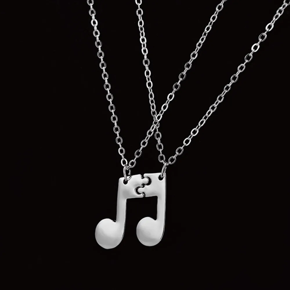 

1 pair Delicate Musical Note Necklace for Women Love Music Note Symbol Chain Necklace Bijoux Chocker Jewelry #278035