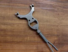 TC4 Titanium Production Line Cutting + CNC Metal Slingshot EDC Multi Tools high quality tc4 titanium alloy production line cutting cnc multifunction metal slingshot bottle opener edc multi tools