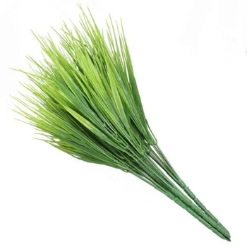 

1pc Fake Plastic Greenery Shrubs Wheat Grass Artificial Plants Outdoor Fake Leaf Foliage Bush Office Garden Decor