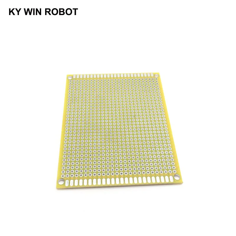 1 шт. 7x9 см 70x90 мм желтый, двух сторонний Прототип PCB универсальная печатная плата для Arduino
