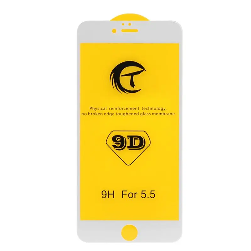 9D изогнутый край закаленного стекла полный экран Защитная пленка для iPhone 6 plus