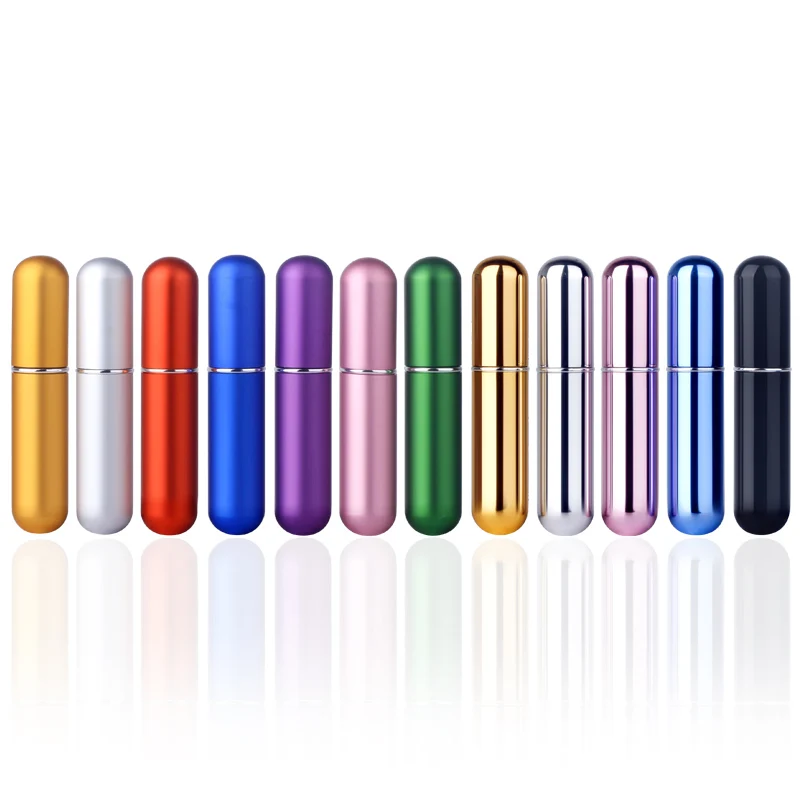 Garrafa de Perfume Garrafas de Spray Garrafas de Bomba de Alumínio de Vidro Peças Atomizador Mini Portátil Vazio Recipientes Cosméticos 5 5ml 4 de bomba de alumínio de vidro recipientes cosméticos