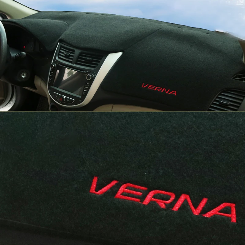 Для Hyundai Solaris Accent Verna 2012 2013 2014 2015 2016 2017 LHD крышка приборной панели автомобиля коврик