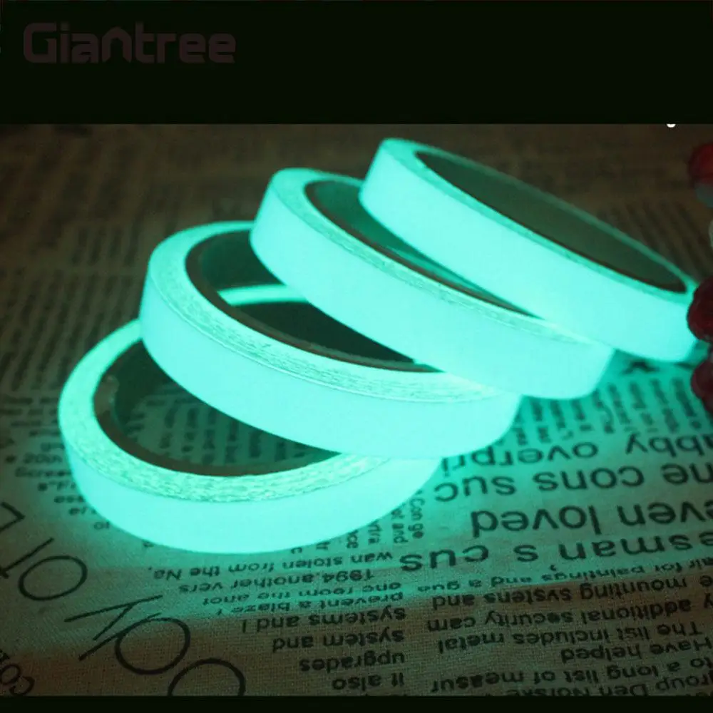 

giantree 2cmx1m Luminous Tape 5 Color Glow Tape Reflective tape reflective material Fashion DIY Safety Sticker Self-Adhesive