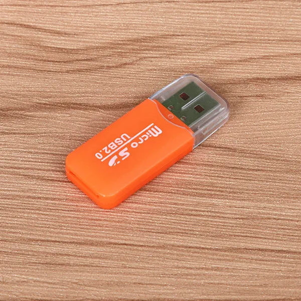 FFFAS высокое качество мини USB 2,0 кард-ридер для Micro SD карты TF карта адаптер Plug and Play красочный выбор для планшетного ПК - Цвет: orange