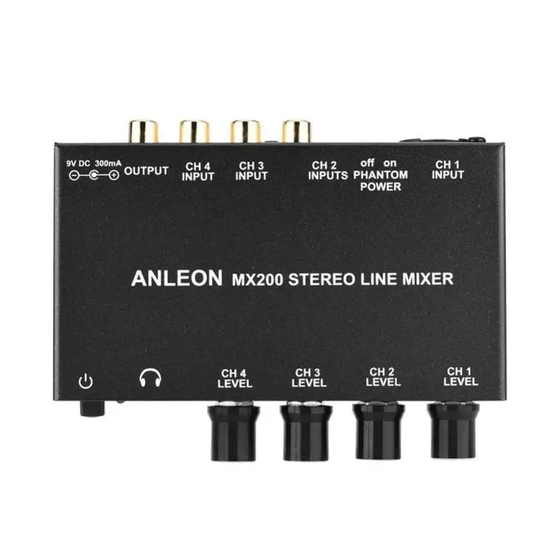

Noise Cancelling Mini Karaoke Mixer 3RCA Input & 1RCA Output Stereo Sound Mini Dj Mixer-EU Plug