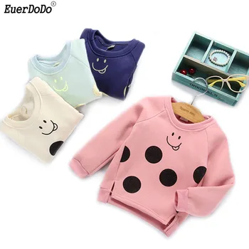 

Winter Girls T-Shirt Thicken Girl T-shirts For Kids Pullover Boy Shirts Children's Sweatshirts Baby Tops Warm Outerwear