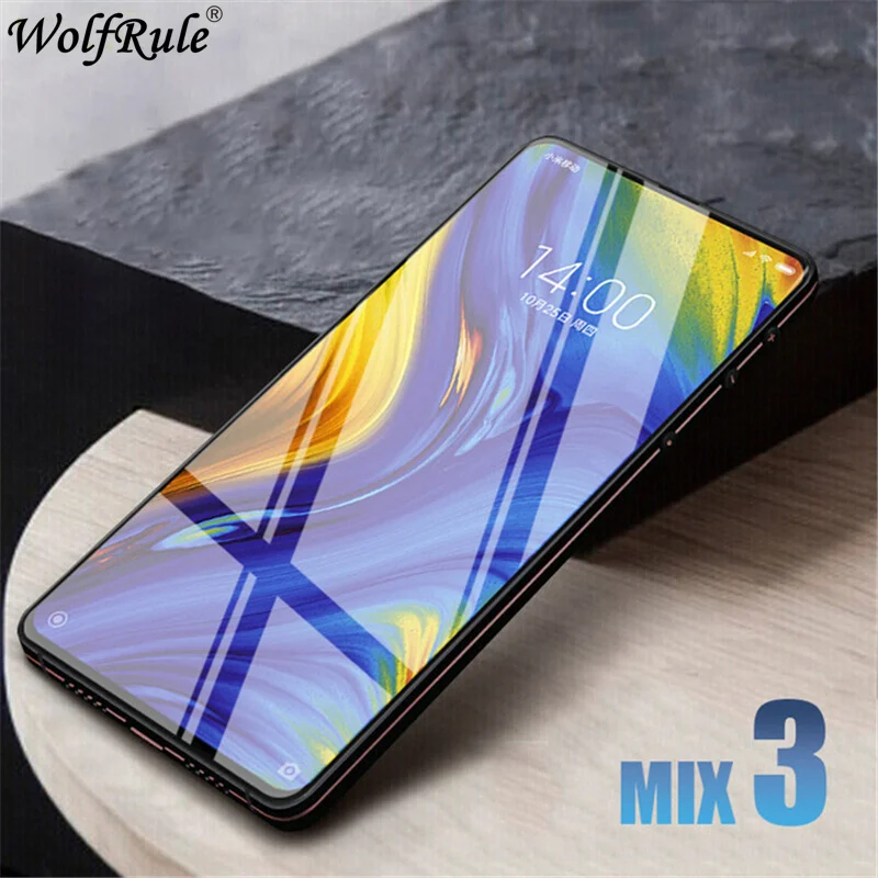 Полное стекло для Xiaomi Mi Mix 3 закаленное Защита экрана 9H полное клеевое Mix3 6