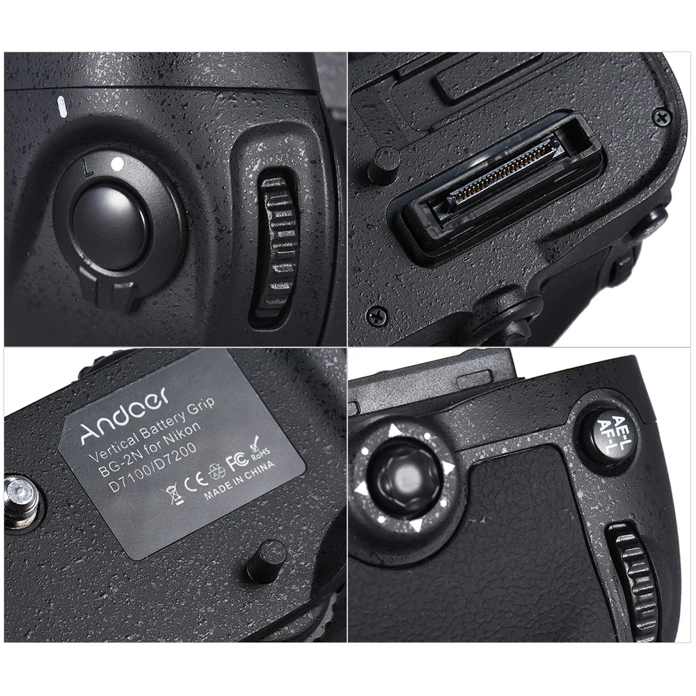 Andoer BG 2N вертикальный держатель батарейного отсека для Nikon D7100/D7200 DSLR камеры