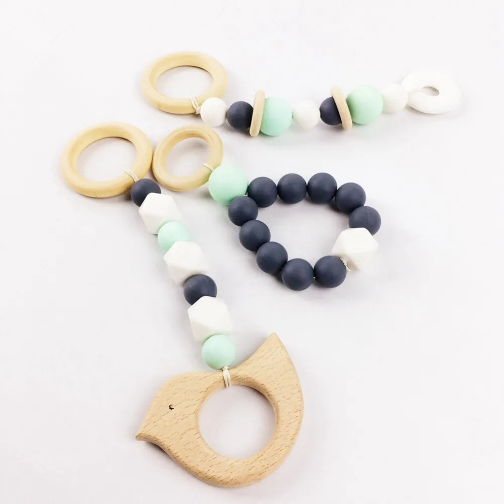 3pcs Wooden Baby Play Gym Timber Activity Gym Baby & Toddler Toys Grey