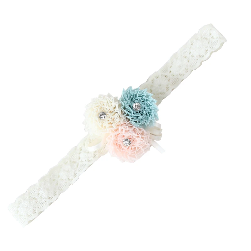 

Hot Sale Baby Girls Elastic Hairband 3 Flowers Children Hair Wear For Kids Head Band Flower Headband Baby Hair Accessories
