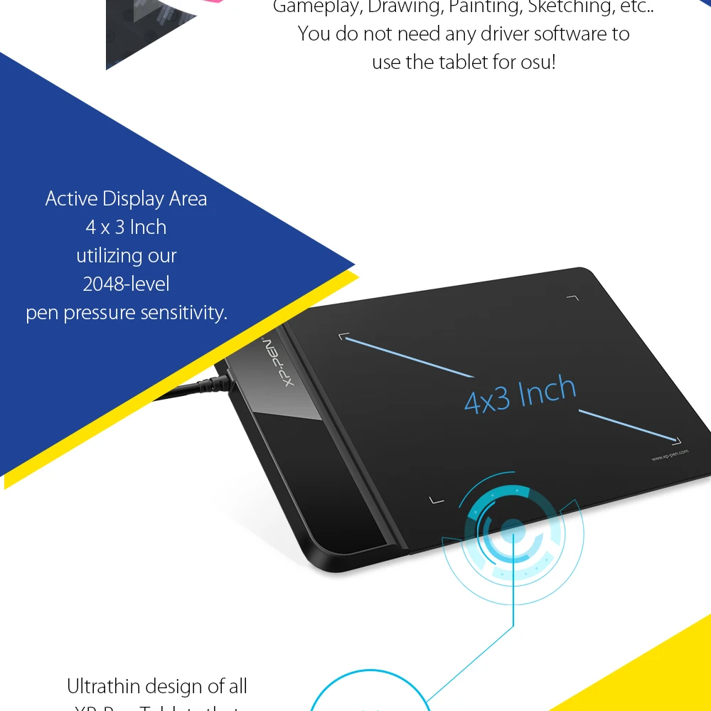 The XP Pen G430 4 x 3 inch Ultrathin Graphic Drawing Tablet for GameOSU and