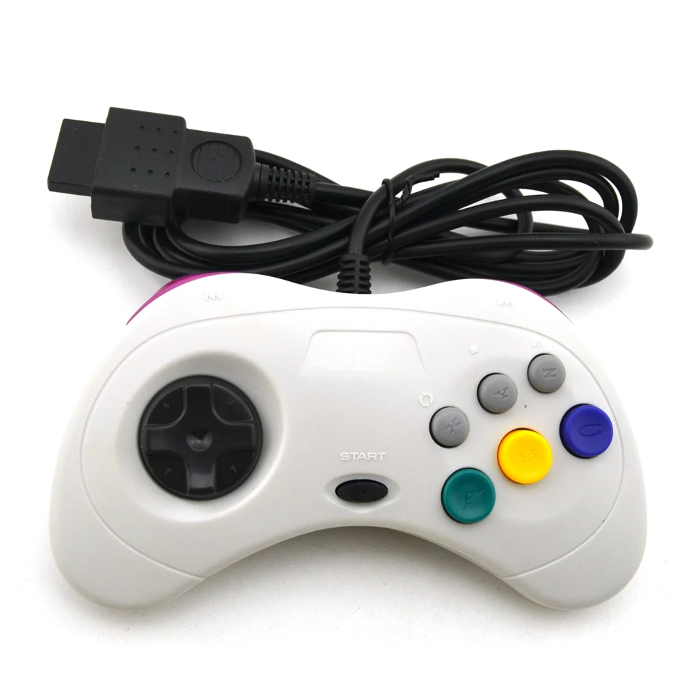

10PCS High quality White game controller Classic gamepad joystick wired game pad for sega saturn