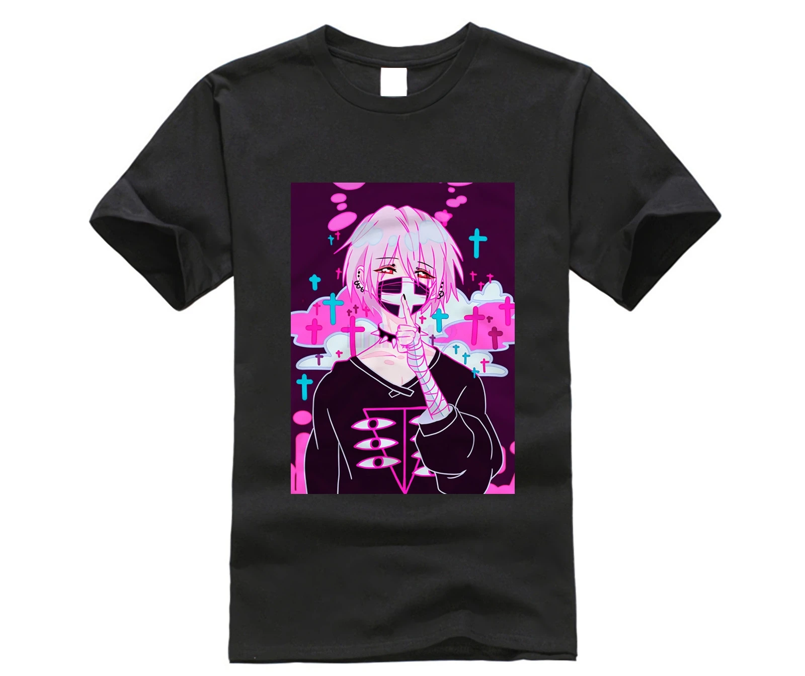 

T-shirt Anime Manga boy Japan Punk Pastel Goth Gasmask Gasmaske