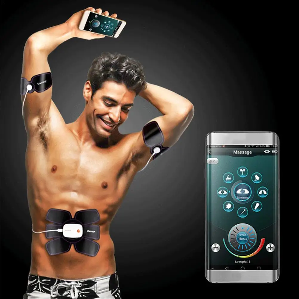 EMS Mobile Phone APP Smart Abdominal Fitting Device Domestic Abdomen Fitness Electrical Weight Loss Muscle Fitness Equipment