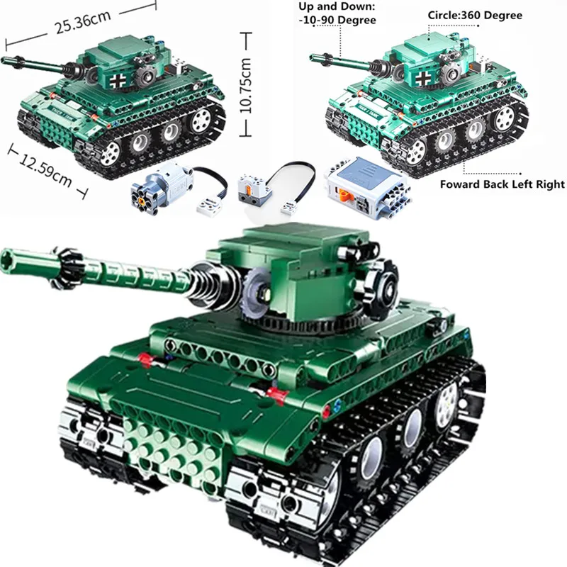 

Legoing Technic RC Military Tank Set Bricks Compatible With Model Building Blocks Boys Birthday Gift Remote Control Toys kids