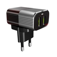 Зарядное устройство LDNIO A2206 с двумя USB разъемами для ЕС/США, настенное зарядное устройство для мобильного телефона samsung s7 edge/s8 plus/note 8, сотовый телефон Xiaomi