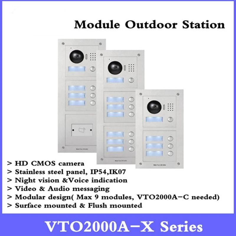 

Original DH VTO2000A-C IP Metal Villa Module Outdoor Station intercom Video Door Phone POE P2P Metal Villa Outdoor Station