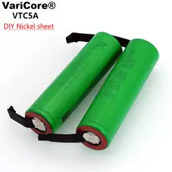 2 шт. VariCore VTC5A 2600 мАч 18650 литиевая Батарея 30A разряда для US18650VTC5 батареи + DIY Никель листов