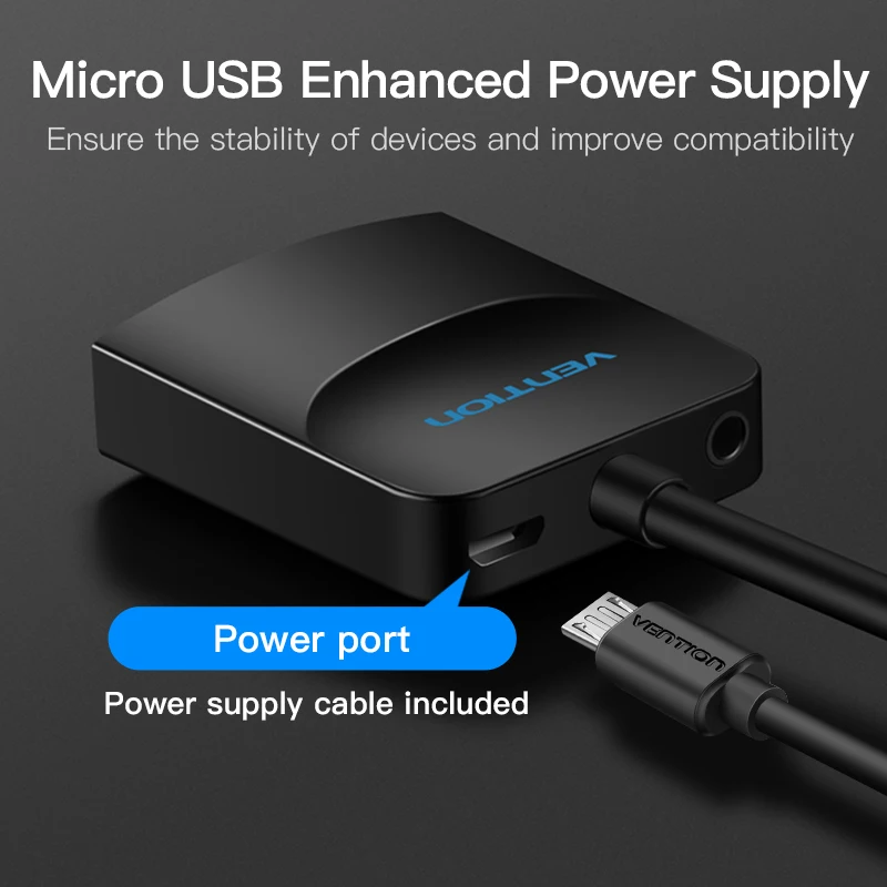 Адаптер Vention VGA HDMI 1080P папа Женский конвертер кабель с аудио USB питание для PS4/3 HDTV
