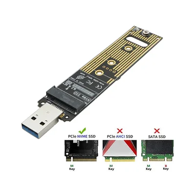 

NVME to USB 3.0 Adapter card,Use as Portable SSD, M.2 NVME to USB3.0 Card