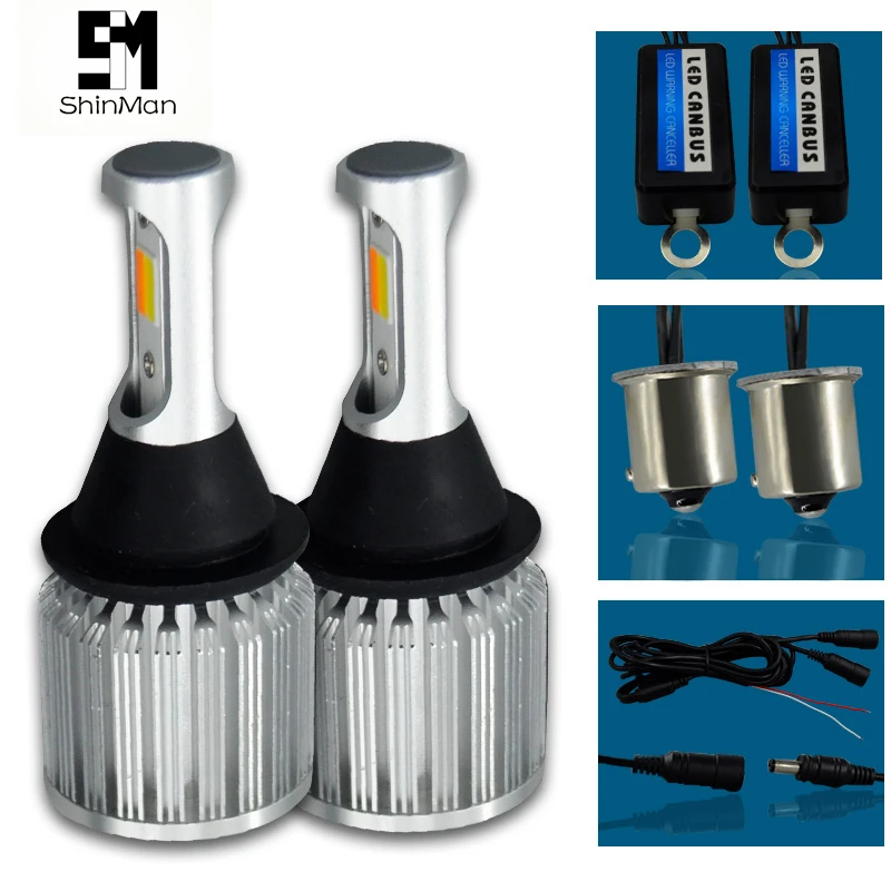 Shinman 30W COB LED Сигнал поворота для Nissan Juke DRL PY21W BAU15S дневные ходовые огни светильник и