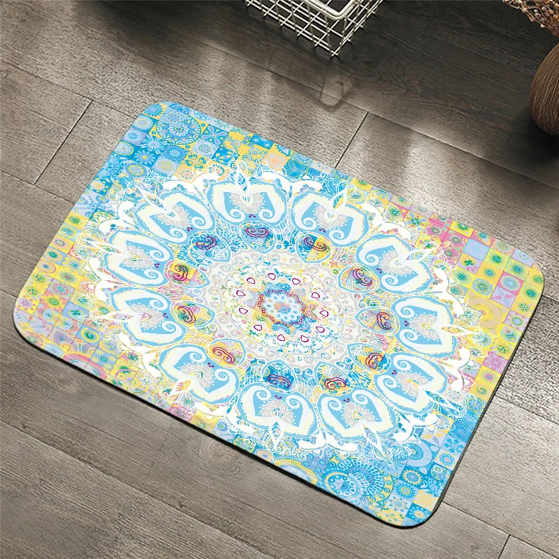 Mandala Carpets Geometric Pattern Bathroom Floor Mats Toilet Rugs Kitchen Area Rug Pads Absorbent Front Door Mats Mandala Carpets Geometric Pattern Bathroom Floor Mats Toilet Rugs Kitchen Area Rug Pads Absorbent Front Door Mats