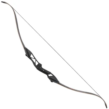 

New 56inch 30lbs-50lbs Archery Recurve Bow Metal Riser Hunting Shooting Bow Black Training Takedown Bow