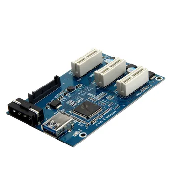 

PCI-e Express 1X To 3 Port 1X Switch Multiplier HUB Riser Card +USB Cable 1PC jul11**