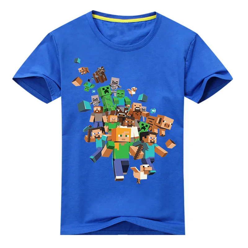 

2018 Children New 3D Game Character Design Tee Tops Clothes For Kids Summer Short Sleeve Clothes Boy Girl Cotton T-shirt DX002