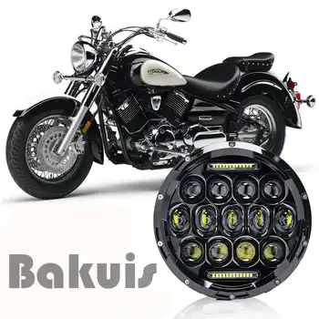 

Universal 7" 75W Round moto LED Projector Headlight Bulb for motor Davidson Motorcycle and LED Headlamp for Jeep WrangJK LJ