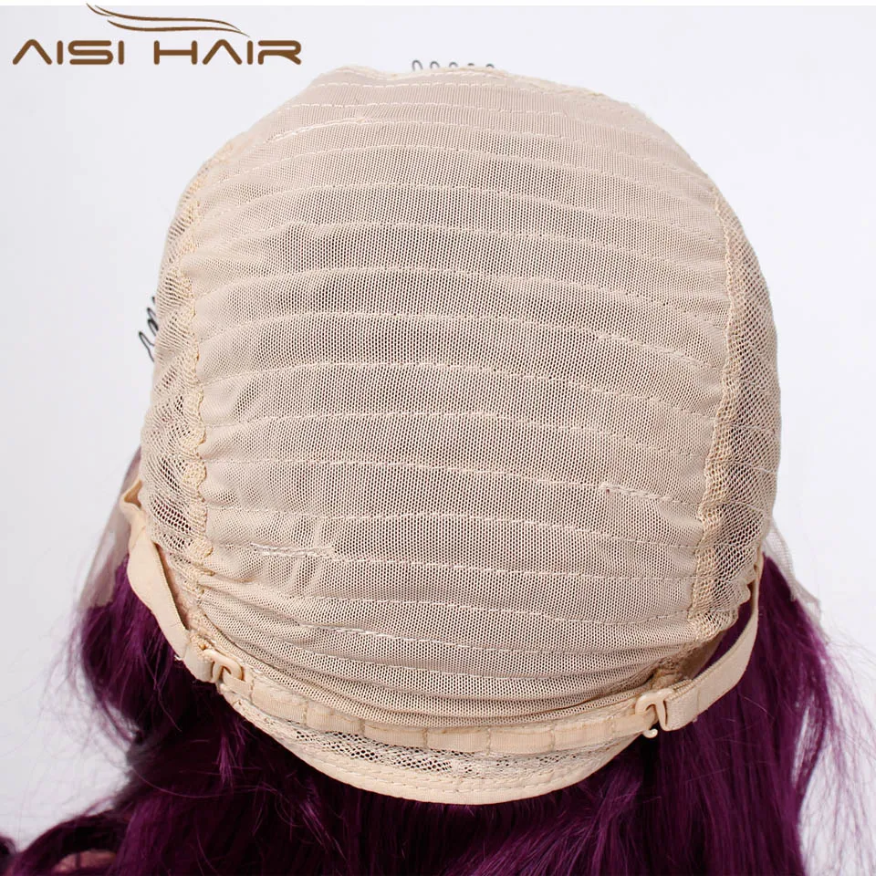 Free Part Long Purple Wavy Glueless Synthetic Lace Front Wigs Lace Wig For Black /White Women can Cosplay Wave Pink Brown Wigs Free Part Long Purple Wavy Glueless Synthetic Lace Front Wigs Lace Wig For Black /White Women can Cosplay Wave Pink Brown Wigs