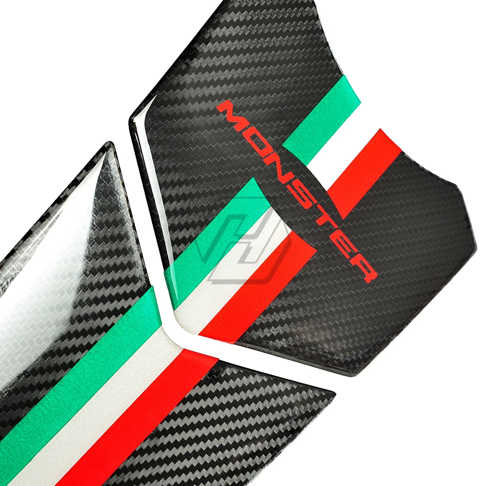 Olhar de Carbono da Motocicleta Case para Ducati Todo o Ano Resina Tanque Almofada Protetor Óleo Adesivo Monster 600 620 695 750 800 900 1000 3d 5 Automóveis e motos